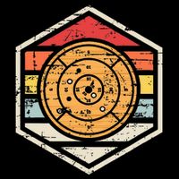 Retro Badge Crokinole Board Doggie Tank
