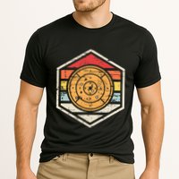 Retro Badge Crokinole Board Cooling Performance Crew T-Shirt