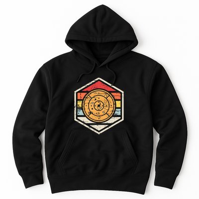 Retro Badge Crokinole Board Hoodie