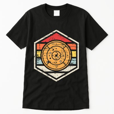 Retro Badge Crokinole Board Tall T-Shirt