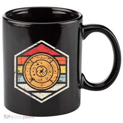 Retro Badge Crokinole Board 11oz C Handle Ceramic Mug