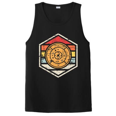 Retro Badge Crokinole Board PosiCharge Competitor Tank