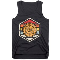 Retro Badge Crokinole Board Tank Top