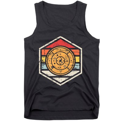 Retro Badge Crokinole Board Tank Top