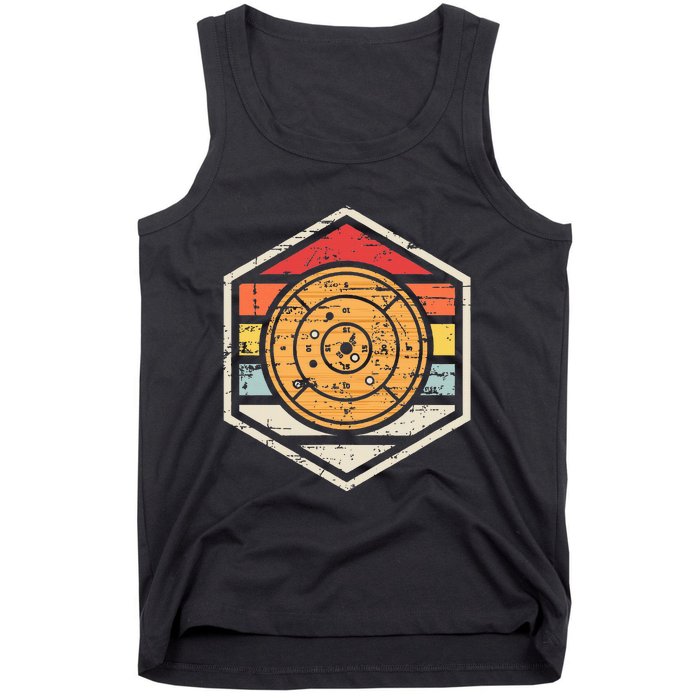 Retro Badge Crokinole Board Tank Top