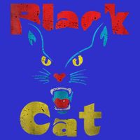 Retro Black Cat Retro Fireworks Vintage Halloween Tall T-Shirt