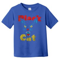 Retro Black Cat Retro Fireworks Vintage Halloween Toddler T-Shirt