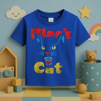 Retro Black Cat Retro Fireworks Vintage Halloween Toddler T-Shirt