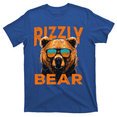 Rizzly Bear Cool Grizzly Bear Wearing Sunglasses Funny Meme T-Shirt