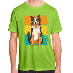 Retro Border Collie Adult ChromaSoft Performance T-Shirt