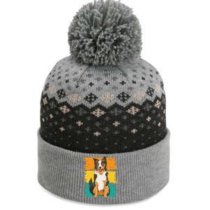 Retro Border Collie The Baniff Cuffed Pom Beanie