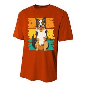 Retro Border Collie Performance Sprint T-Shirt