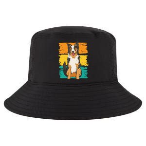 Retro Border Collie Cool Comfort Performance Bucket Hat