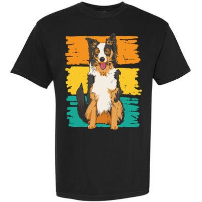Retro Border Collie Garment-Dyed Heavyweight T-Shirt