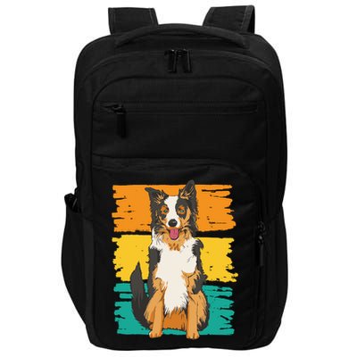 Retro Border Collie Impact Tech Backpack