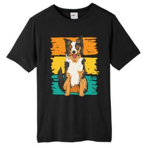 Retro Border Collie Tall Fusion ChromaSoft Performance T-Shirt