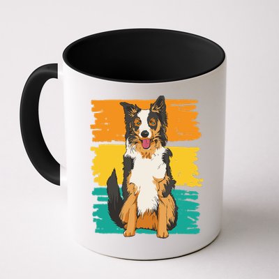 Retro Border Collie Mug