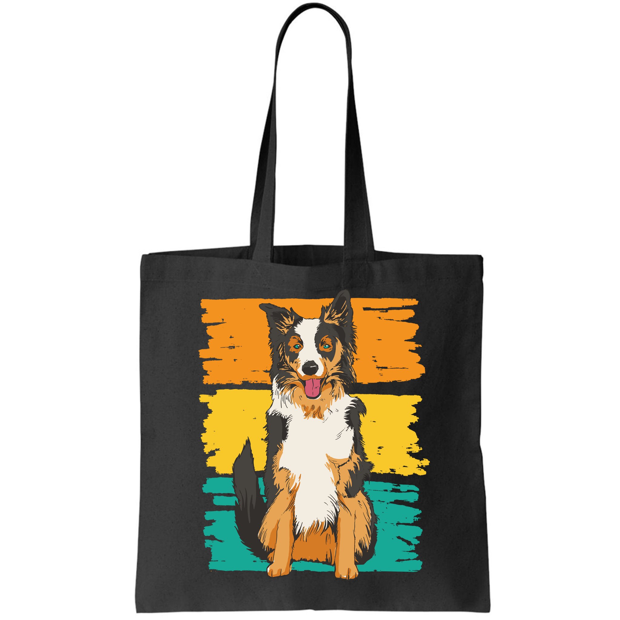Retro Border Collie Bag