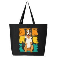 Retro Border Collie 25L Jumbo Tote