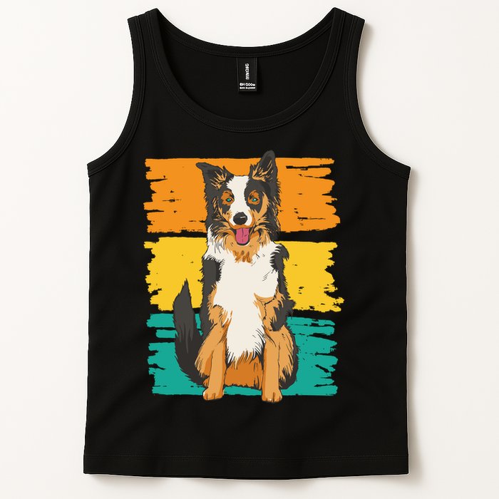 Retro Border Collie Tank Top