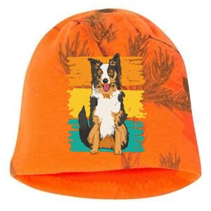 Retro Border Collie Kati - Camo Knit Beanie