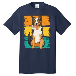 Retro Border Collie Tall T-Shirt