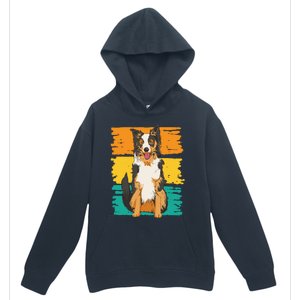 Retro Border Collie Urban Pullover Hoodie