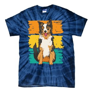 Retro Border Collie Tie-Dye T-Shirt