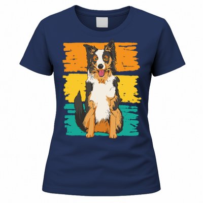 Retro Border Collie Women's T-Shirt