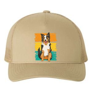 Retro Border Collie Yupoong Adult 5-Panel Trucker Hat