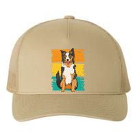 Retro Border Collie Yupoong Adult 5-Panel Trucker Hat