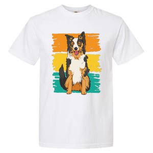 Retro Border Collie Garment-Dyed Heavyweight T-Shirt