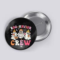Retro Boohavior Crew Behavior Analyst Halloween Aba Rbt Gift Button