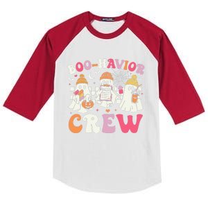 Retro Boohavior Crew Behavior Analyst Halloween Aba Rbt Gift Kids Colorblock Raglan Jersey