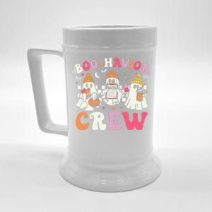 Retro Boohavior Crew Behavior Analyst Halloween Aba Rbt Gift Beer Stein