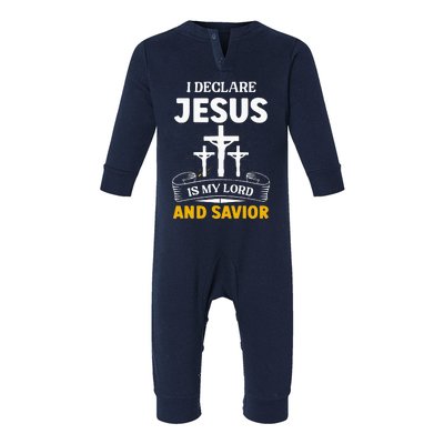 Religious Bible Church Jesus Is My Lord And Savior Infant Fleece One Piece