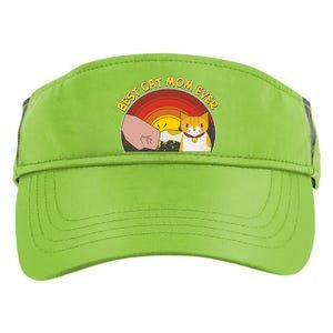 Retro Best Cat Mom Ever Adult Drive Performance Visor