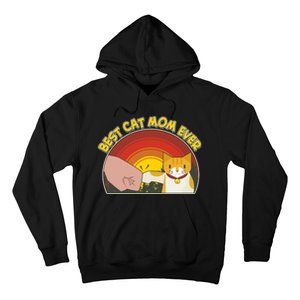 Retro Best Cat Mom Ever Hoodie