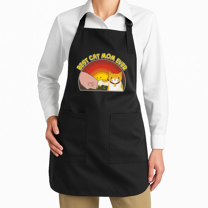 Retro Best Cat Mom Ever Apron
