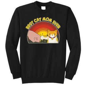 Retro Best Cat Mom Ever Sweatshirt