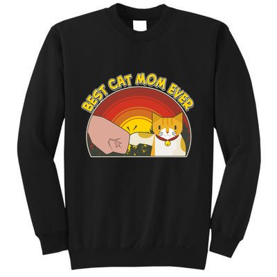 Retro Best Cat Mom Ever Sweatshirt