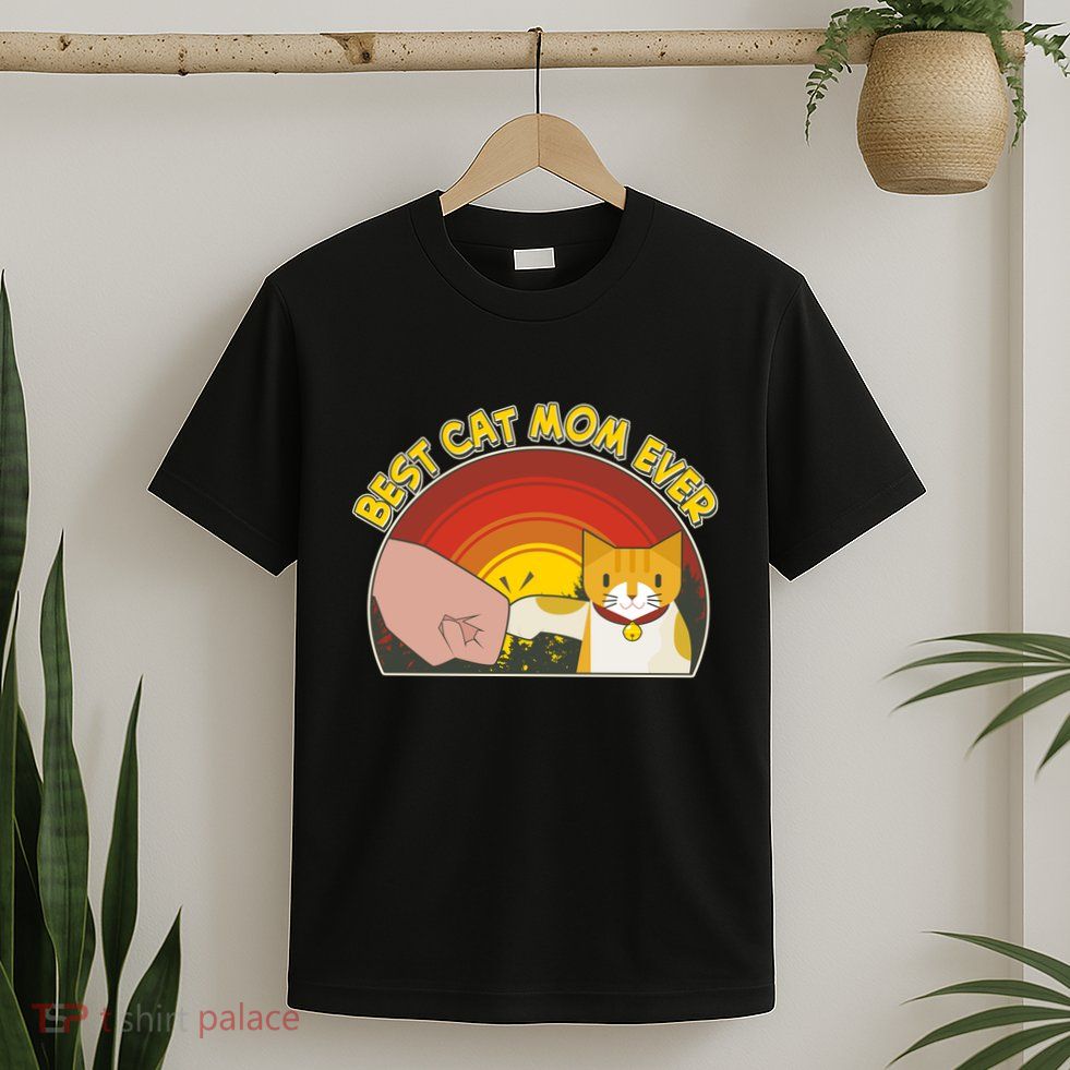 Retro Best Cat Mom Ever T-Shirt