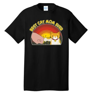 Retro Best Cat Mom Ever Tall T-Shirt