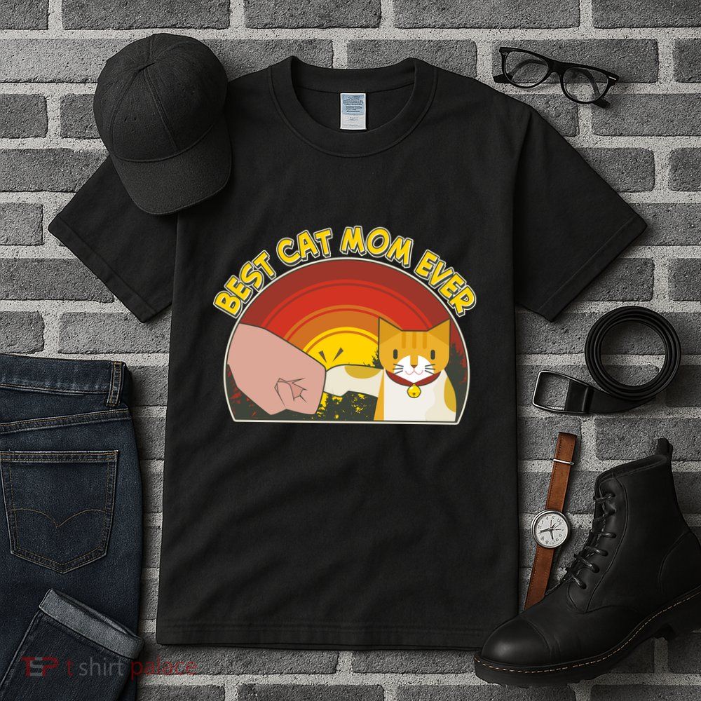 Retro Best Cat Mom Ever Tall T-Shirt