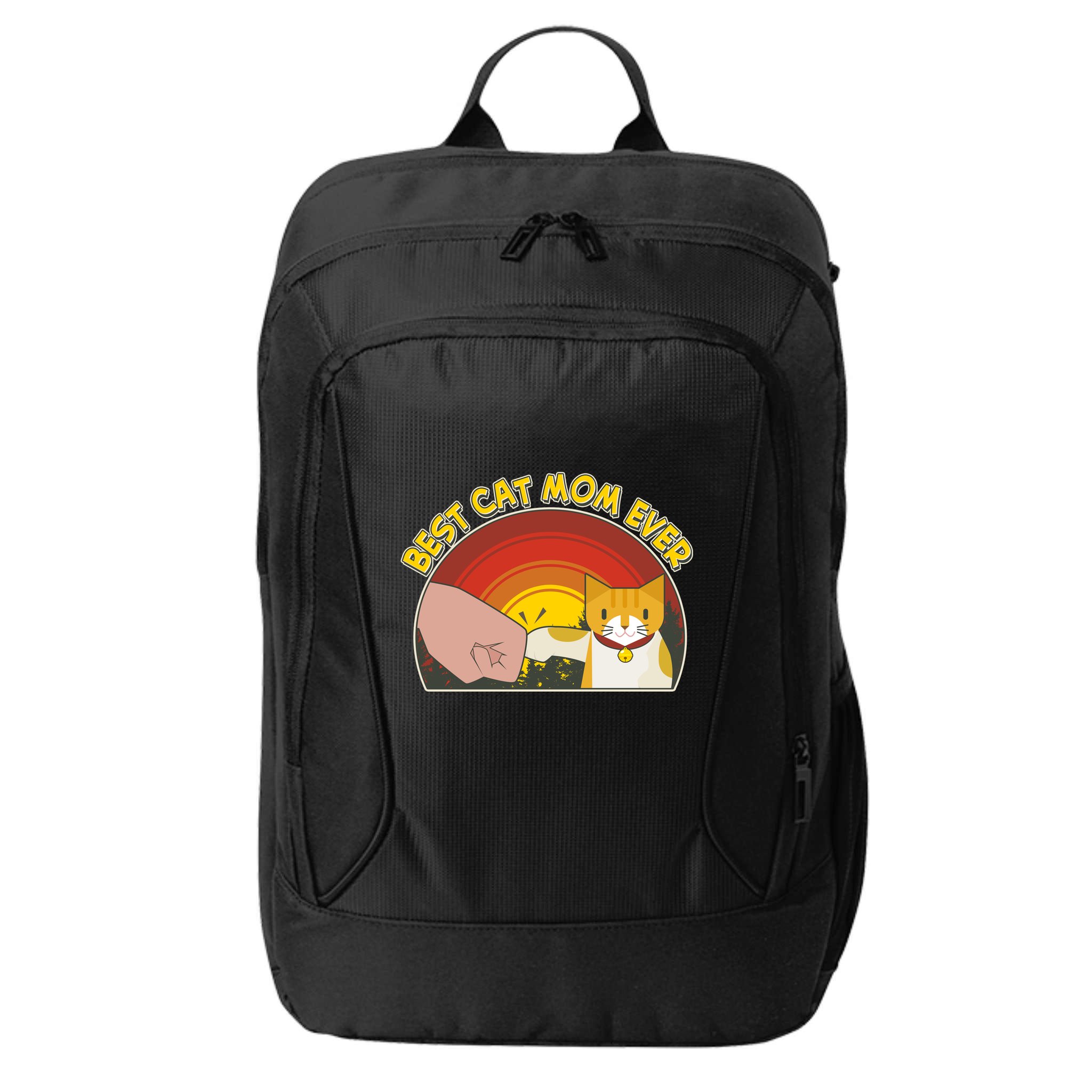 Retro Best Cat Mom Ever City Backpack