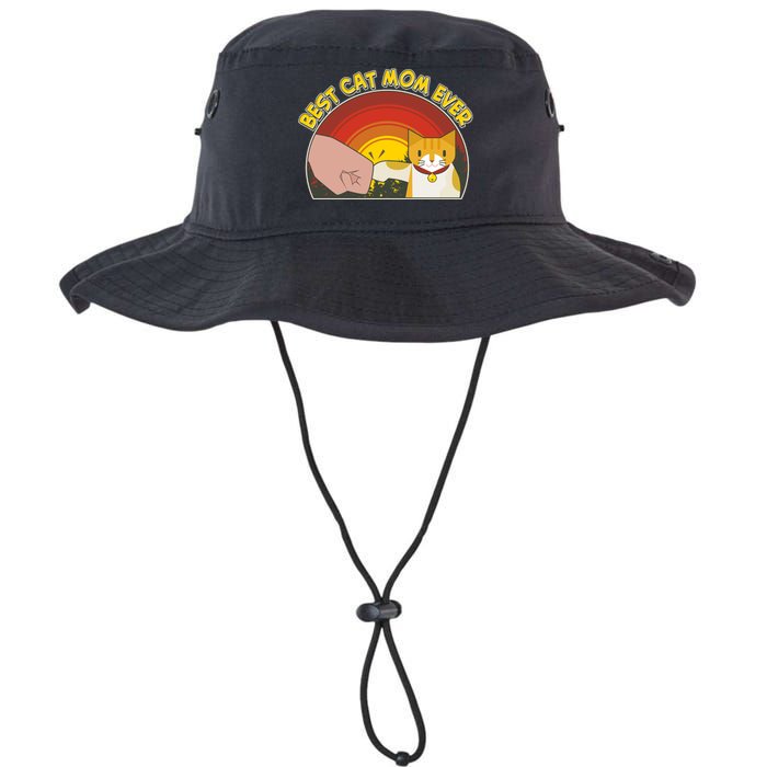 Retro Best Cat Mom Ever Legacy Cool Fit Booney Bucket Hat