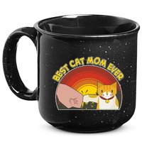 Retro Best Cat Mom Ever 15oz Campfire Ceramic Mug