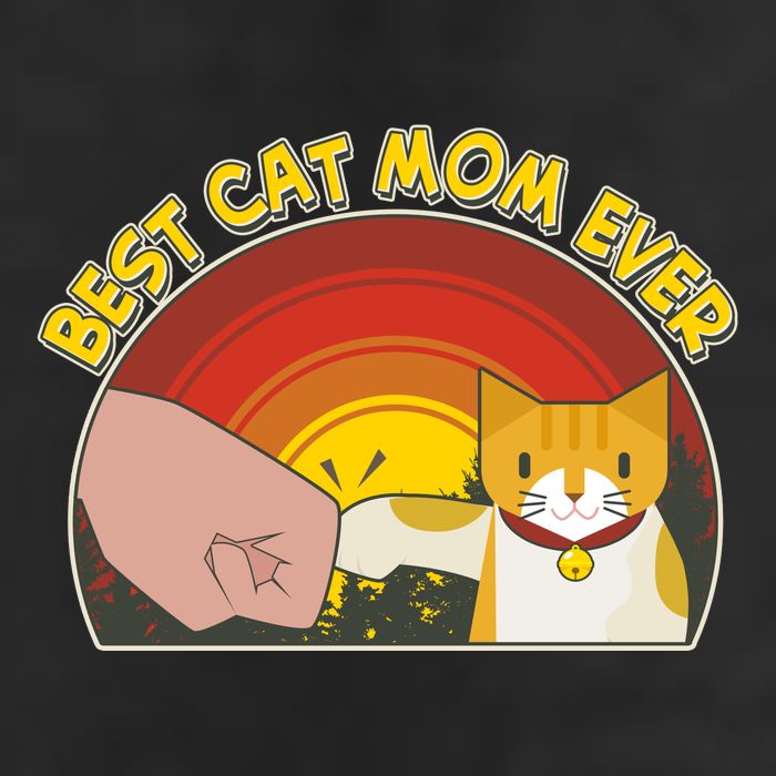 Retro Best Cat Mom Ever 15oz Campfire Ceramic Mug