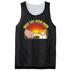 Retro Best Cat Mom Ever Mesh Reversible Basketball Jersey Tank