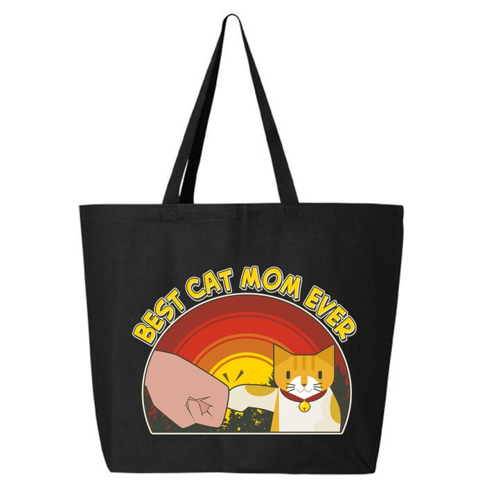 Retro Best Cat Mom Ever 25L Jumbo Tote